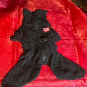 Dog onesie. Black size small. Fleece